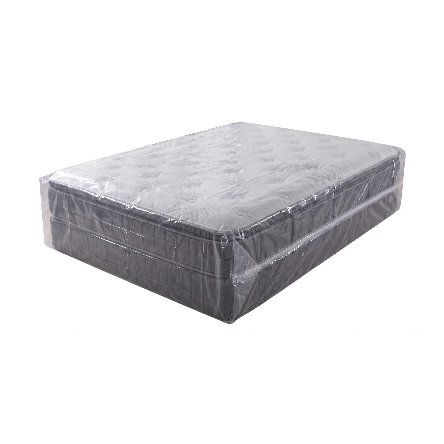 Mattress in a clear PE cover