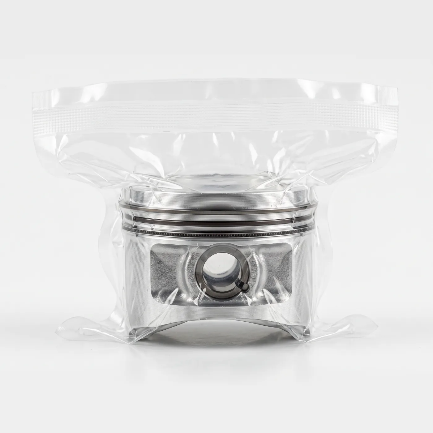 Piston in a clear vacuum bag