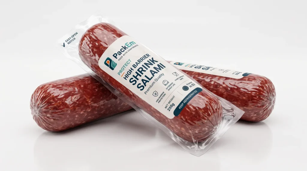 Salami in a PackEm high barrier shrink bag