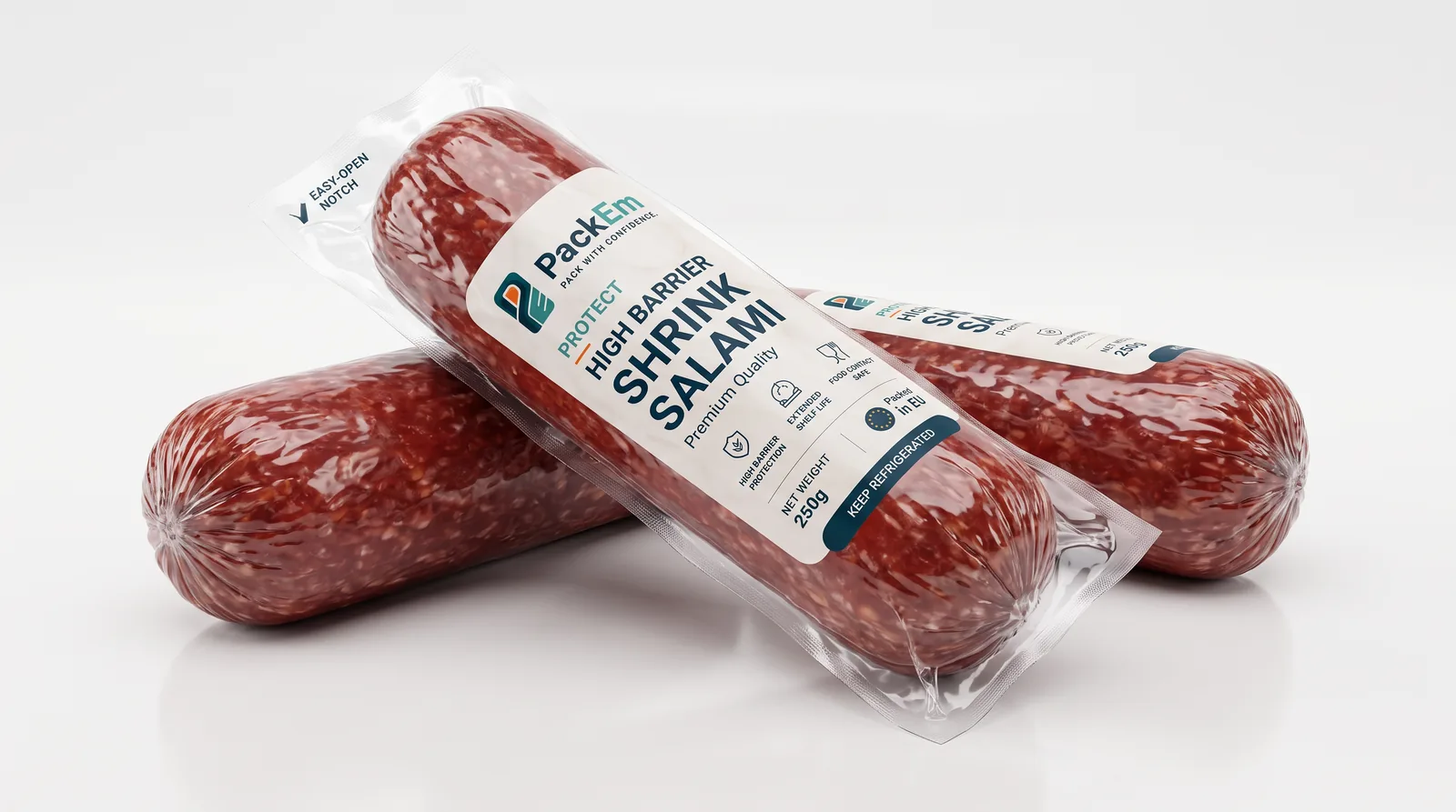 Salami in a PackEm high barrier shrink bag